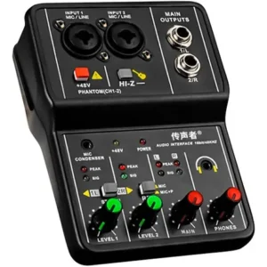 Mesa de Som / Interface de Áudio 2 Canais - Transmissões Profissionais!