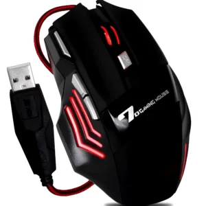 Mouse gamer laser LED USB 7 botões profissional - Domine seus jogos!