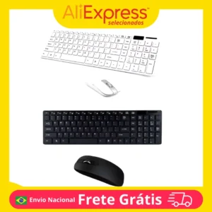 Kit Teclado e Mouse Wireless Sem Fio Alta Performance Conforto e Praticidade para Trabalho e Entretenimento Conexão Rápida