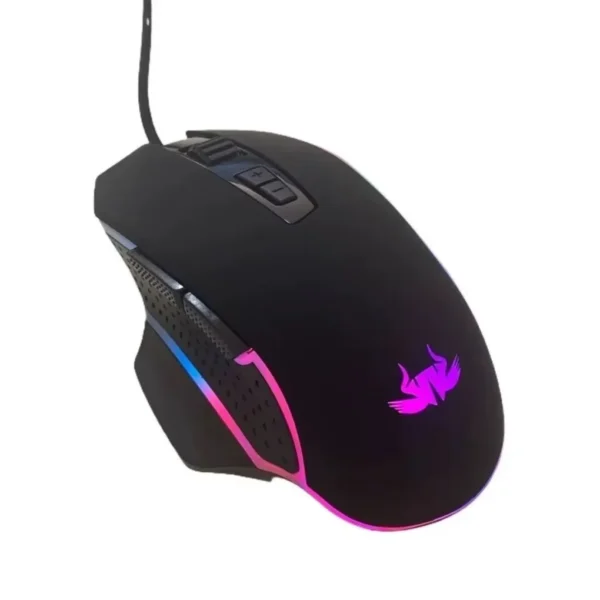 Mouse gamer com fio LED RGB com botões laterais 4800DPI para jogar gaming - mouse ergonômico PC computador gamer - Imagem 2