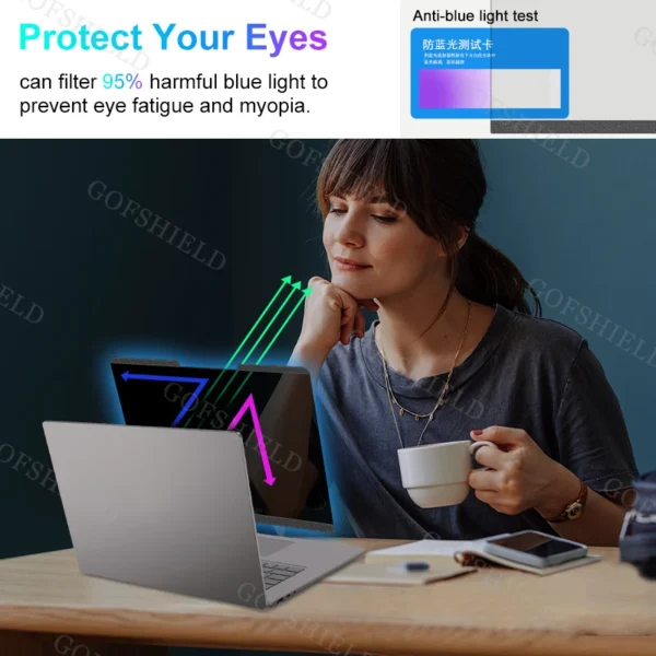 Película de privacidade magnética de 4 vias para Surface Pro X 9 8 7 6 5 4 Filtro protetor de tela antiespionagem para Microsoft Surface Laptop13,5 15 polegadas - Imagem 5