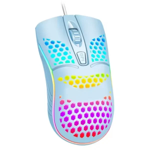 Mouse USB RGB para computador e notebook - Design moderno e LED colorido - Imagem 3