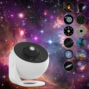Projetor de galáxia de luz noturna Projetor de céu estrelado 360 ° Lâmpada planetária giratória para quarto infantil, presente de dia dos namorados, decoração de casamento