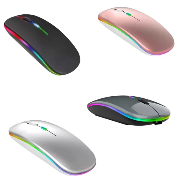 Mouses Wireless Recarregável Led Rgb 2.4 Ghz Sem Fio. - Imagem 5