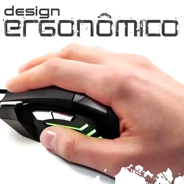 Mouse gamer laser LED USB 7 botões profissional - Domine seus jogos! - Imagem 5