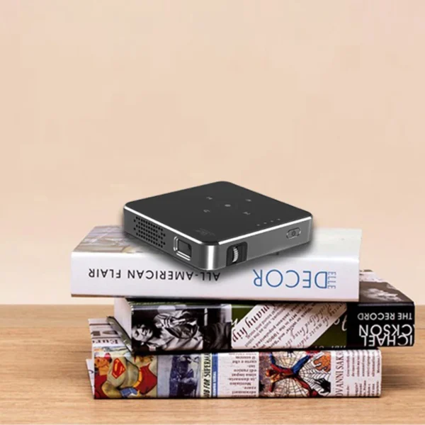 Smartldea novo mini projetor dlp hd suporte 1080p construir na capacidade da bateria com fio telefone espelhamento projetor projetor home theater beamer - Imagem 3