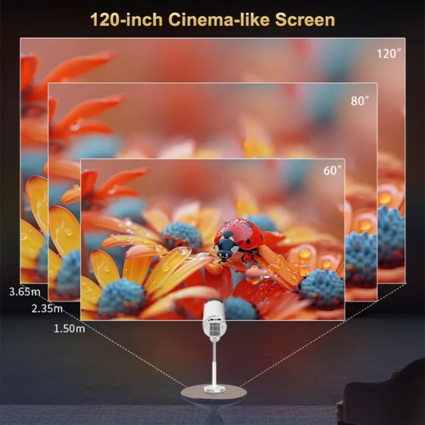 Touyinger X9 pro Mini Projetor Inteligente Nativo 1080P 4K Android 13 Vídeo WiFi Bluetooth Projetor de Home Theater - Imagem 4