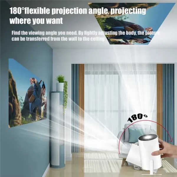 Ditong hy300 plus hd projetor portatil 4k 1280x720p android wifi led vídeo cinema em casa telefone mini jogos projetor filme - Imagem 5