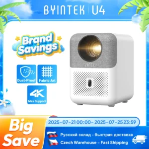 BYINTEK LOVE U4 Smart Mini Projetor de Home Theater 4K 1080P Vídeo Android WIFI para Cinema de Smartphone