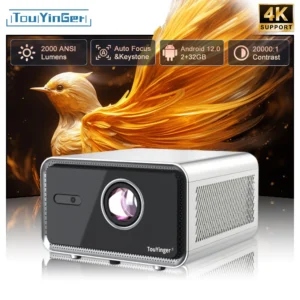 Touyinger H7 Projetor de foco automático Full HD 1080P Projetor externo WIFI Projetor portátil Mini TV LED Home Theater
