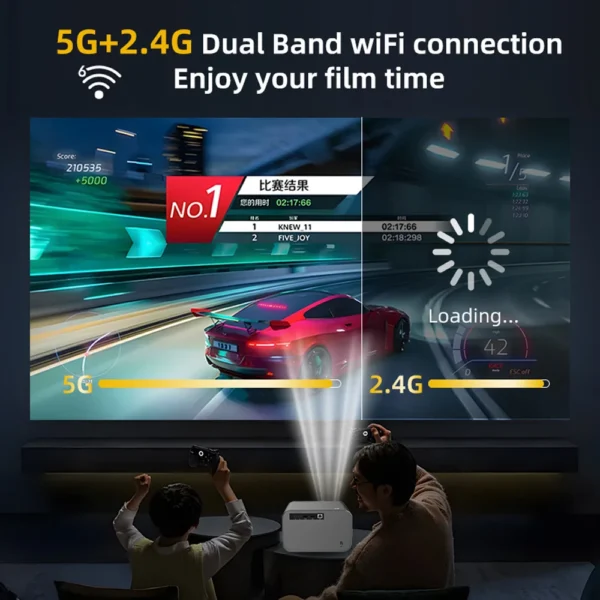 WZATCO Novo P20 Android 13.0 6G WiFi Smart Full HD 1080P 4K Projetor LED Foco Automático para Home Theater LED Projetor Beamer - Imagem 6