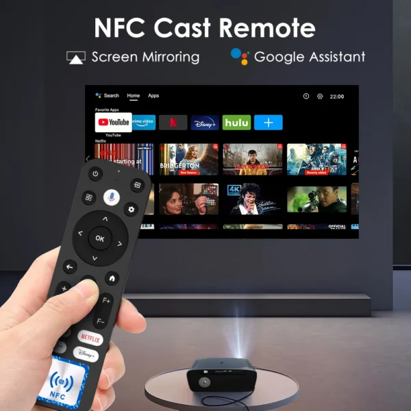 Mais novo【Android 14 Google System】 Projetor 4K Beamer Projetores de licença oficial Netflix 5G WiFi Vídeo vídeo Smart Home Theater - Imagem 6
