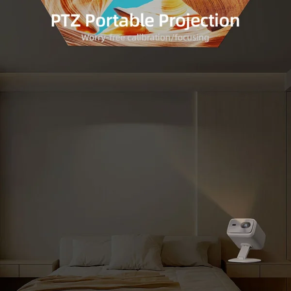 Projetor lenovo xiaoxin 100p original, 850 ansi, foco automático, wi-fi6, home theater inteligente, 360 ptz, suporte 4k hd, projetor portátil - Imagem 6