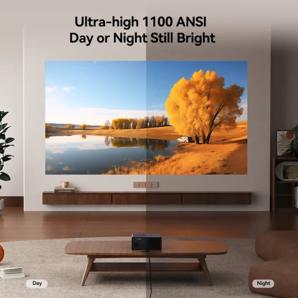 Wanbo X5 Pro Projetor Full HD 1080P Projetor Suporte 4K 1100 ANSI Android 11.0 Home Google Widevine L1 e Assistant - Imagem 6