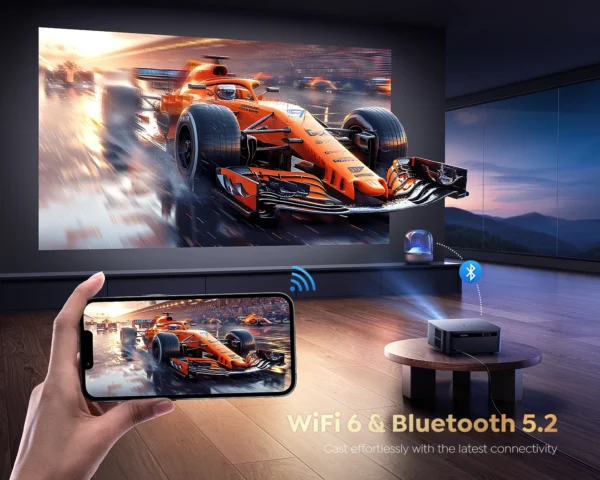 PUTRIMS K12 Projetor FHD 1080P Projetor Bluetooth WiFi Netflix Oficialmente e AI Auto Focus 1500 ANSI 30000 lumens Auto-foco 4K Suporte - Imagem 7