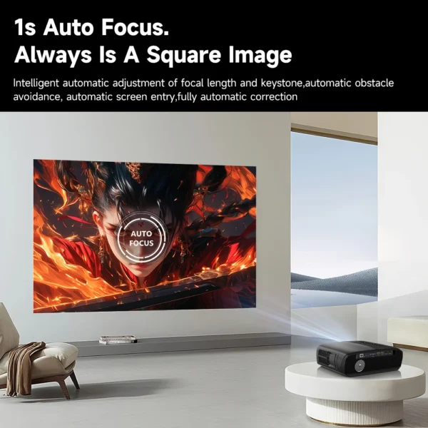 Projetor Ultra HD 4k com 2.000 ANSI Lumens Home Theater Smart Android TV Projetores de feixe de luz diurna 5G WIFI PK dLp LAsEr Projetor - Imagem 2