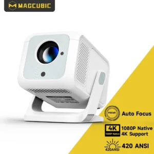 Magcubic HY310X 4K Mini Projetor de foco automático com Full HD 1080P 420ANSI Android 11 Keystone para projetor de suporte de teatro ao ar livre