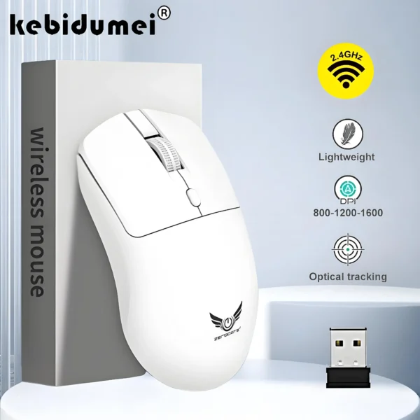 Mouse Gamer Sem Fio 2.4G - 3 Níveis DPI (800/1200/1600), Recarregável e Ergonômico - Imagem 2