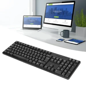 Teclados de computador design ergonômico durável usb com fio árabe inglês teclado mecânico para laptops pc