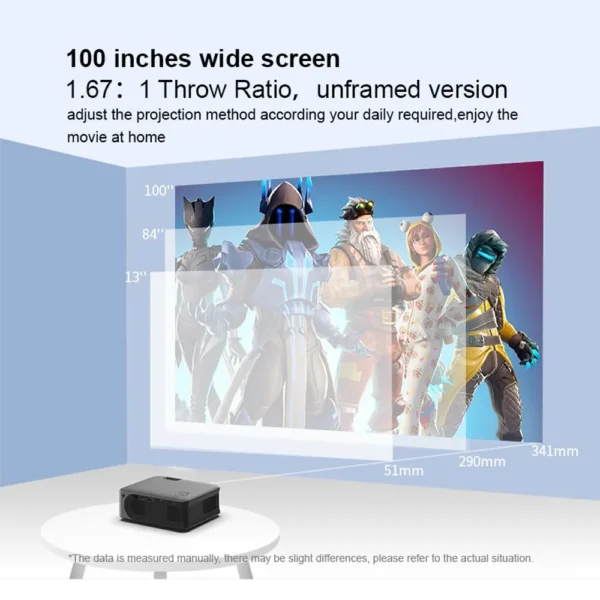 Projetor portátil a30 suporte 4k hdmi 1080p mini projetores smart tv wifi home theater sincronização de cinema android telefone beamer led - Imagem 5