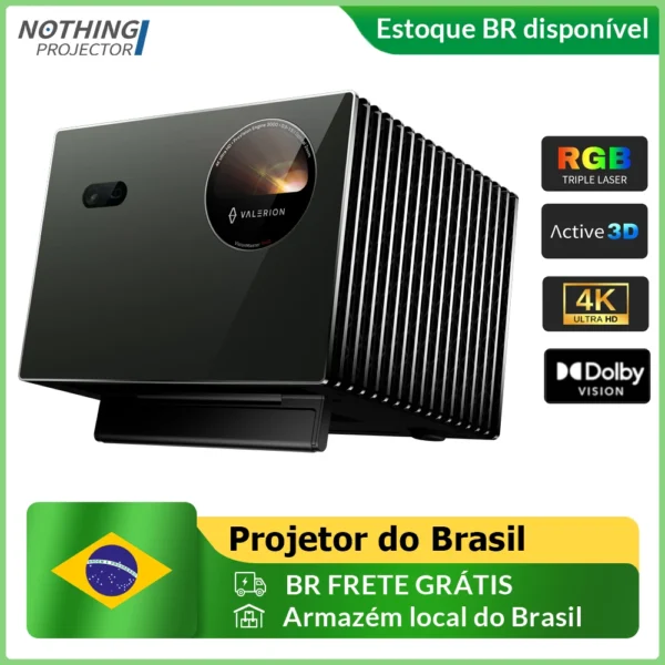 Projetor triplo laser Valerion Vision Master Pro2 4K IMAX, 3000 lúmens ISO, compatível com Google TV, para jogos, cinema em casa