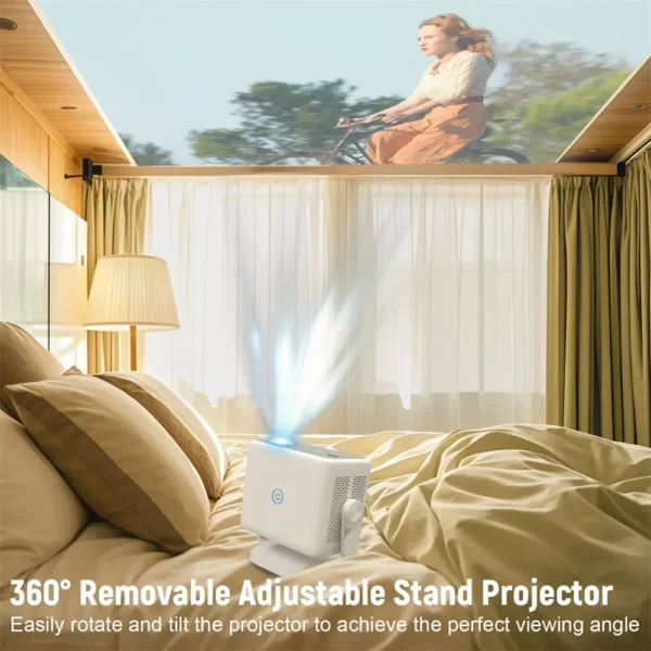 Salange 360 ° Projetor nativo 1080P 650ANSI 4K Android 11 com foco automático Keystone Air Mouse Wifi6 BT5.2 Filme portátil ao ar livre - Imagem 5