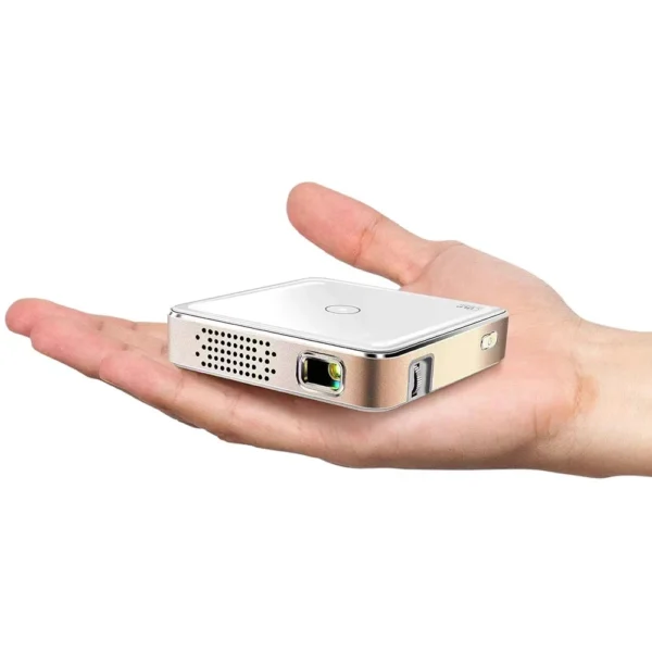 Smartldea novo mini projetor dlp hd suporte 1080p construir na capacidade da bateria com fio telefone espelhamento projetor projetor home theater beamer - Imagem 2
