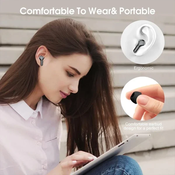 Novos fones de ouvido sem fio estéreo alta fidelidade bt5.3 com cancelamento ruído enc 48h display led fones ip7 à prova dip7 água - Imagem 6