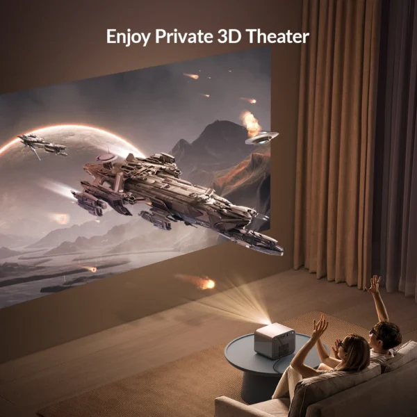 BYINTEK R90 Max 1080P Projetor 4K Full HD DLP 2200 ANSI Lumens Android TV 11.0 3D 4K Projetor de home theater inteligente compatível - Imagem 6