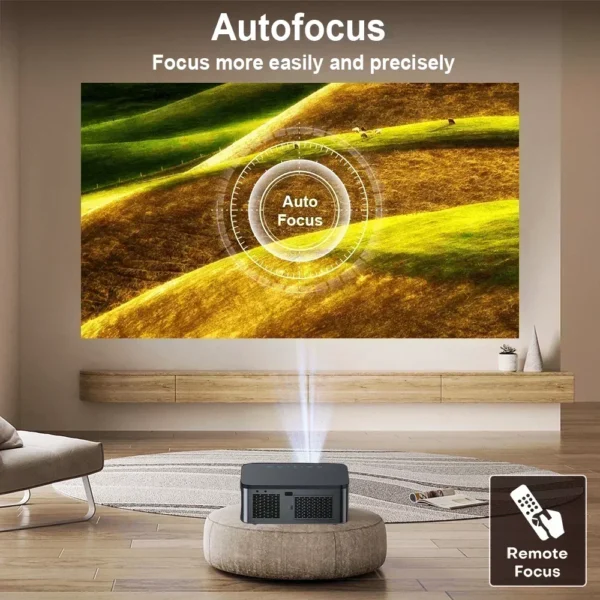 Xylbsy 25000 lúmens android projetor 4k wifi6 bluetooth 5.1 foco automático/projetor keystone vídeo home theater projetor beamer - Imagem 4