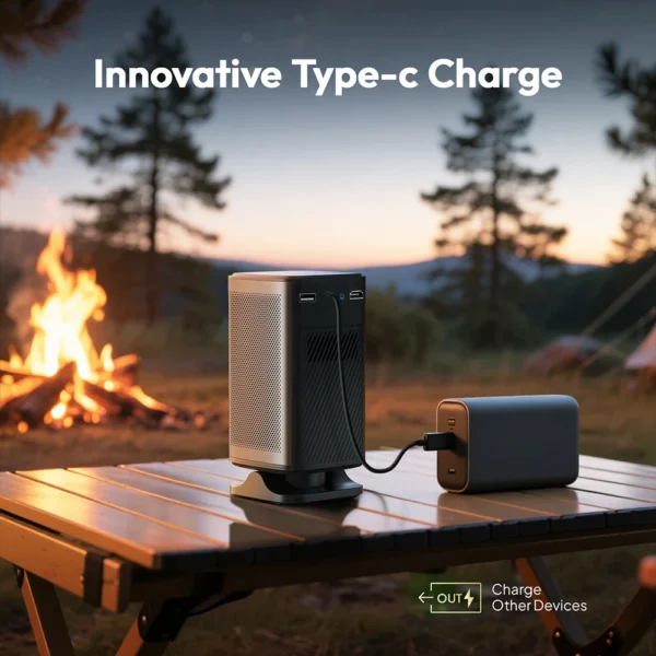 BYINTEK P70X Mini Projetor Portátil com Bateria Embutida 4K Suporte 3D Wifi para Filmes Ao Ar Livre Noite Projetores de Home Theater - Imagem 5