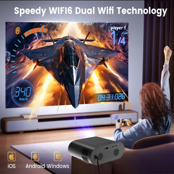 DITONG Full HD 1080P Projetor 5G LED 4K Auto Keystone Video Proyector Feixe de Filme Projetores Android Home Theater Cinema Beamer - Imagem 11