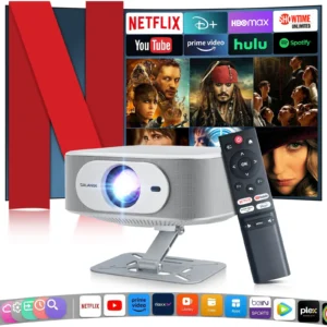 Salange netflix projetor p92max inteligente android 13 1080p bt5.2 wifi6 12000l foco eletrônico auto keyston 4k filme hd cinema em casa
