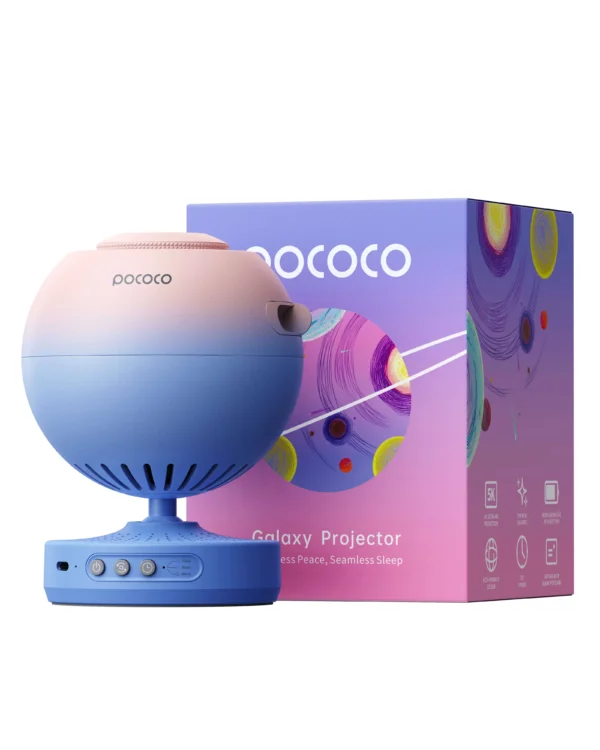 POCOCO Galaxy Projetor Galaxy Light Projetor Estrelas Lâmpada de luz noturna com luz suave de alta definição para crianças