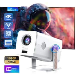 Xnano HM103-A Projetor 4K Android 13 Dual WiFi5 300ANSI Amlogic T950S BT5.2 1920*1080P Home Theater Cinema Mini Projetores