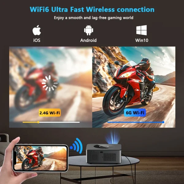 Xylbsy novo T04B-Pro android 4k projetor foco inteligente bluetooth5.2 projetor 8k vídeo home theater acampamento ao ar livre projetor - Imagem 2