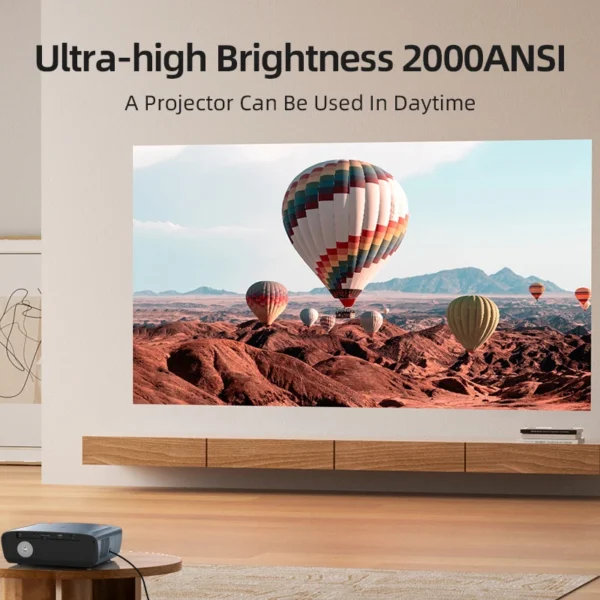 [2000 ANSI e Google TV] Projetor de TV inteligente de filmes 4K WiFi Projetor de vídeo doméstico com foco automático Projetor inteligente Netflix e Google Play - Imagem 5