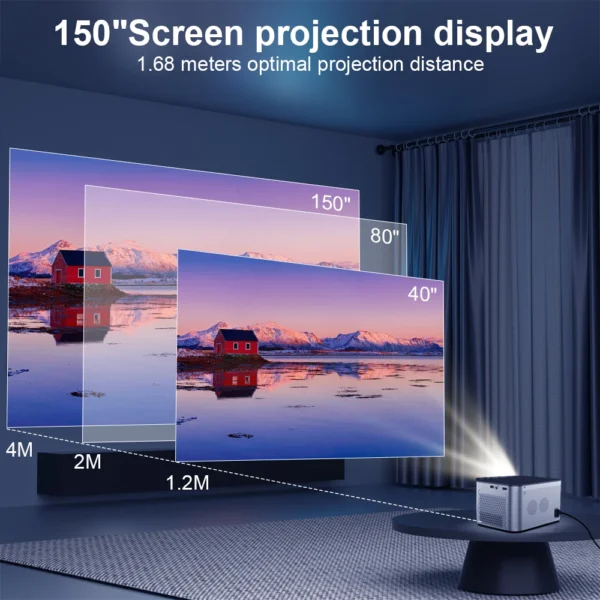 Magcubic-Android 11 4K Projetor Inteligente, 580ANSI, 1920*1080p, Full HD, WiFi 6, BT5.0, Allwinner H713, Controle de Voz, Home Cinema Teatro - Imagem 6