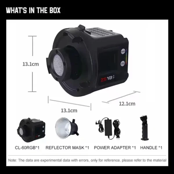 Zsyb CL-60 rgb luz de vídeo portátil controle app lâmpada fotográfica remota sem fio para retrato casamento tiro ao ar livre - Imagem 6