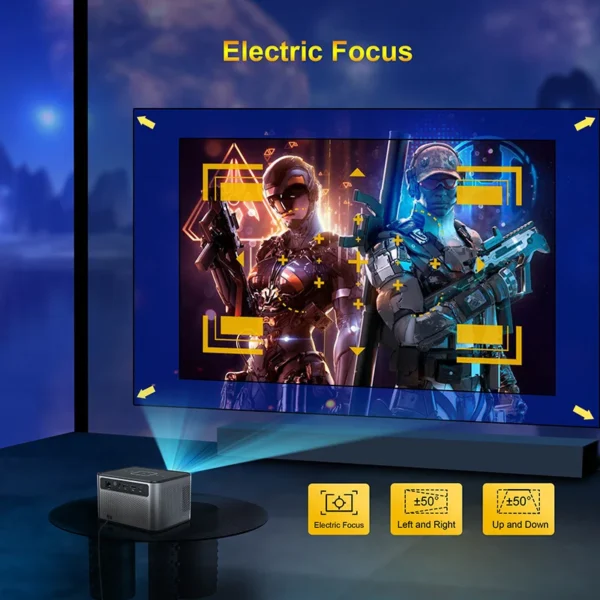 Xnano X3 Pro Mini Projetor Portátil 4k Suporte de Decodificação de Vídeo Android WiFi LED 1080P Projetor de Feixe de Vídeo de Home Theater para Filmes - Imagem 3
