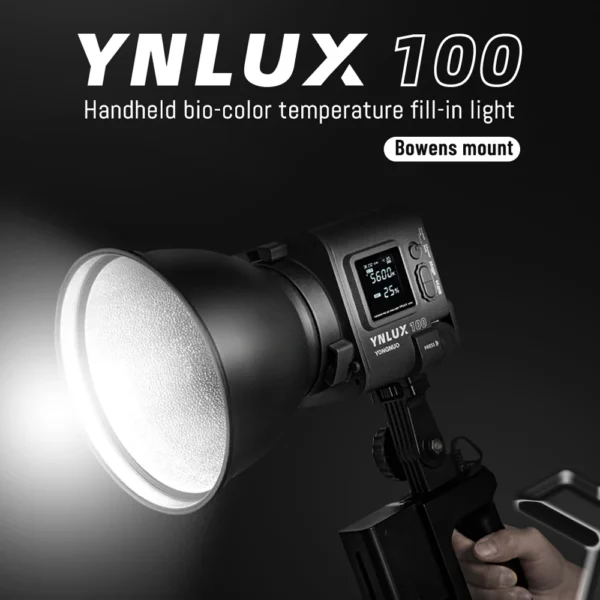 Yongnuo ynlux100 luz de vídeo bicolor 3200k-5600k ajustável leve lâmpada de vídeo portátil para fotografia ao ar livre luz de preenchimento - Imagem 5