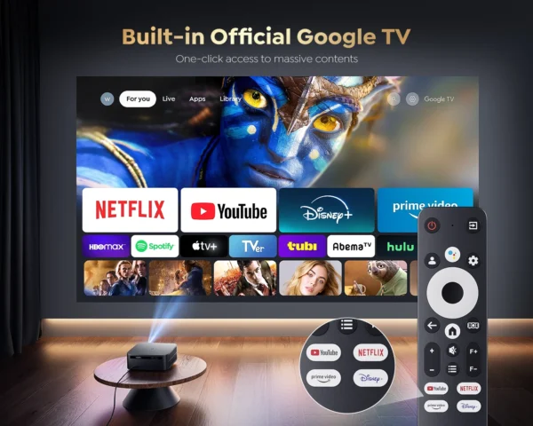 PUTRIMS K12 Projetor FHD 1080P Projetor Bluetooth WiFi Netflix Oficialmente e AI Auto Focus 1500 ANSI 30000 lumens Auto-foco 4K Suporte - Imagem 4