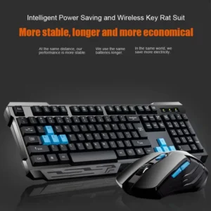 Teclado mouse combos multimídia à prova d'água 2,4 GHz teclado para jogos sem fio USB sem fio Mous NK-Shopping