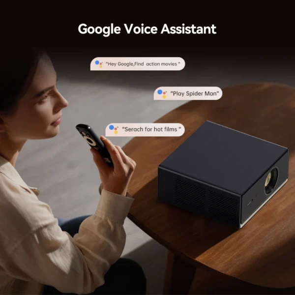 Wanbo X5 Pro Projetor Full HD 1080P Projetor Suporte 4K 1100 ANSI Android 11.0 Home Google Widevine L1 e Assistant - Imagem 5