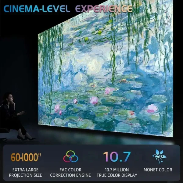 Formovie X5 4K Laser 4500 ANSI Lumens ALDP Android Smart 4+ 128Gb Grande Memória Home Theater Tv Melhor Projetor - Imagem 4