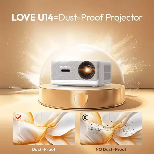 BYINTEK LOVE U14 Full HD 1080P Projetor 4K Inteligente Bluetooth WiFi 6 Suportado 1250ANSI Foco Automático Projetores de Cinema Home Theater - Imagem 2