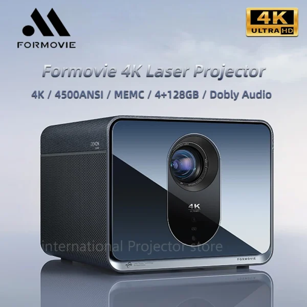 Formovie X5 4K Projetor Laser 4500 ANSI Lumens ALDP Android Projetor Inteligente 4 + 128gb Grande Memória Home Theater tv Melhor Projetor