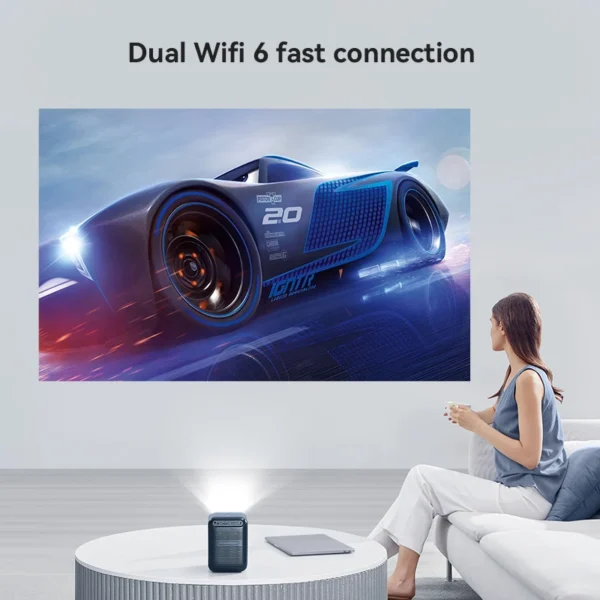 Wanbo novo projetor t2 max 1080p full hd android 9.0 mini wifi foco automático 450ansi projetor portátil som de alta fidelidade casa ao ar livre - Imagem 2