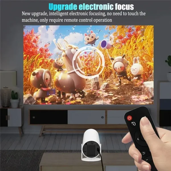 Ditong hy300 plus hd projetor portatil 4k 1280x720p android wifi led vídeo cinema em casa telefone mini jogos projetor filme - Imagem 2