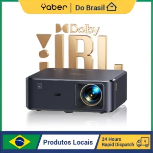 Yaber-K2S Projetor FHD, 1080P, Bluetooth, WiFi, Áudio Dolby, Som JBL, 800 ANSI Lumens, NFC, Foco Automático, Suporte 4K